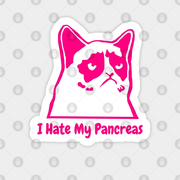 I Hate My Pancreas - Pink Sticker by CatGirl101